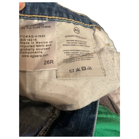 Adriano Goldschmied blue jeans waist 26R 98% cotton legging ankle super skinny - Picture 6 of 15